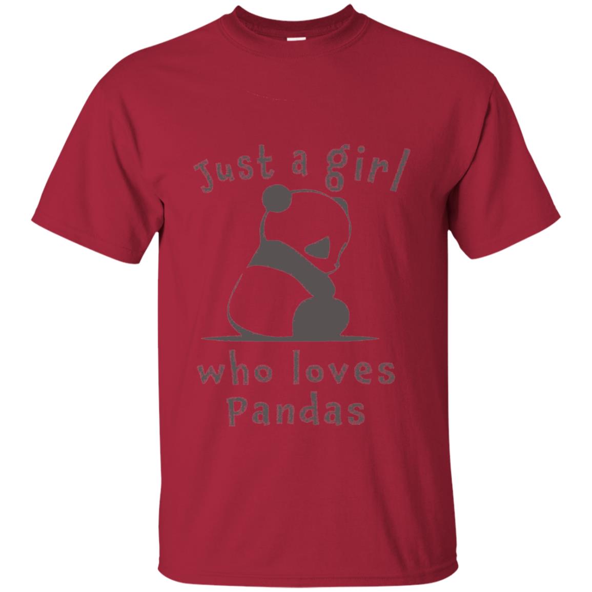 Panda Lover T-shirt Just A Girl Who Lover Pandas Cardinal