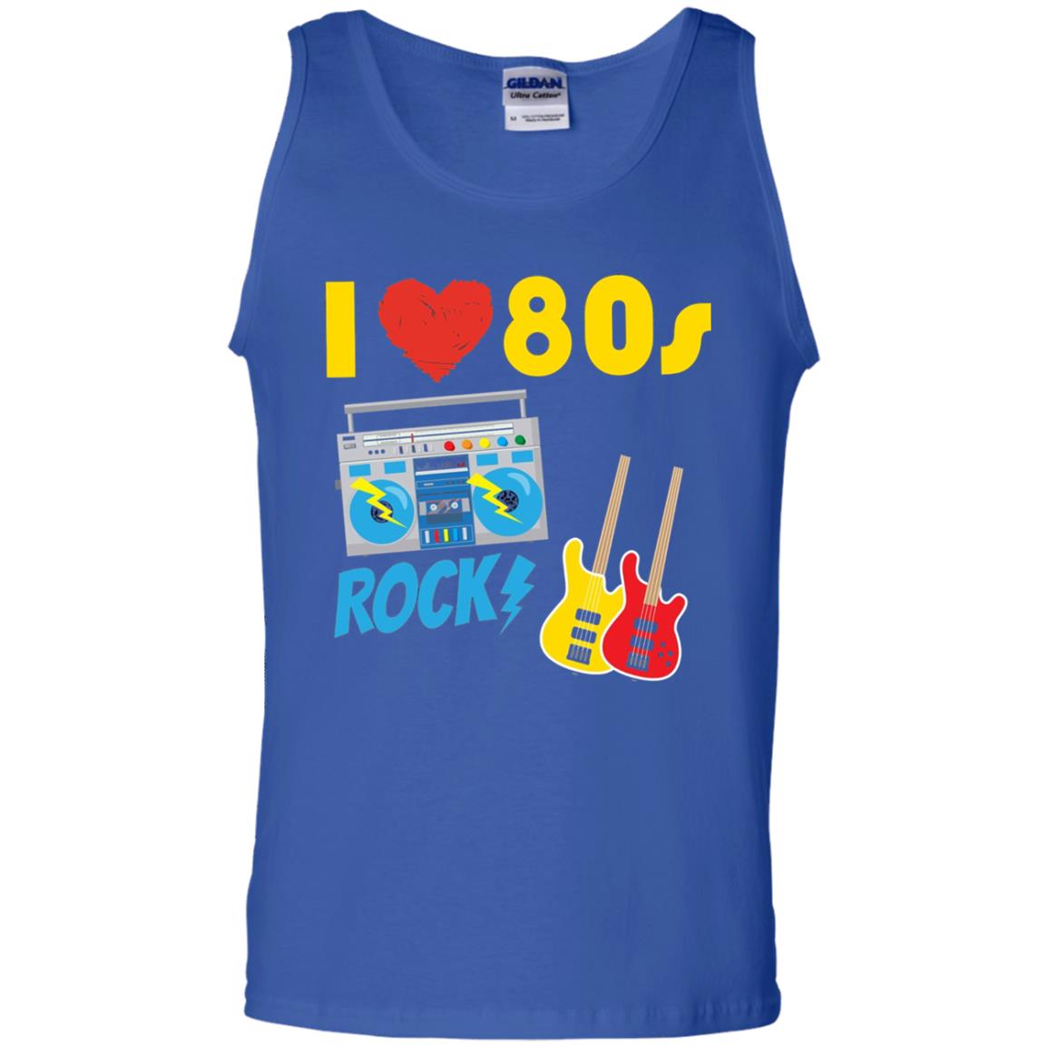I Love The 80s Rock Eighties Shirt Royal
