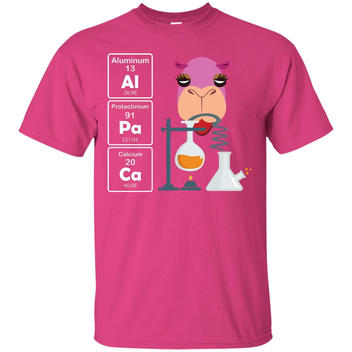 Al-pa-ca Funny Element Chemistry Alpaca Lover Shirt Heliconia