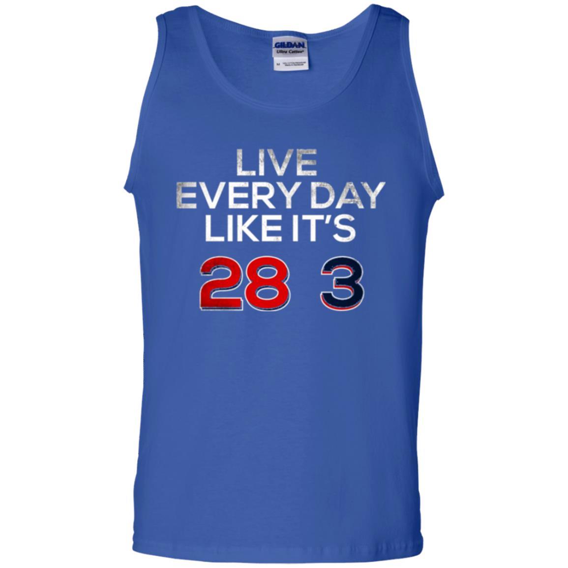 Patriotic Americans T-shirt Live Every Day Like It_s 28-3 Royal