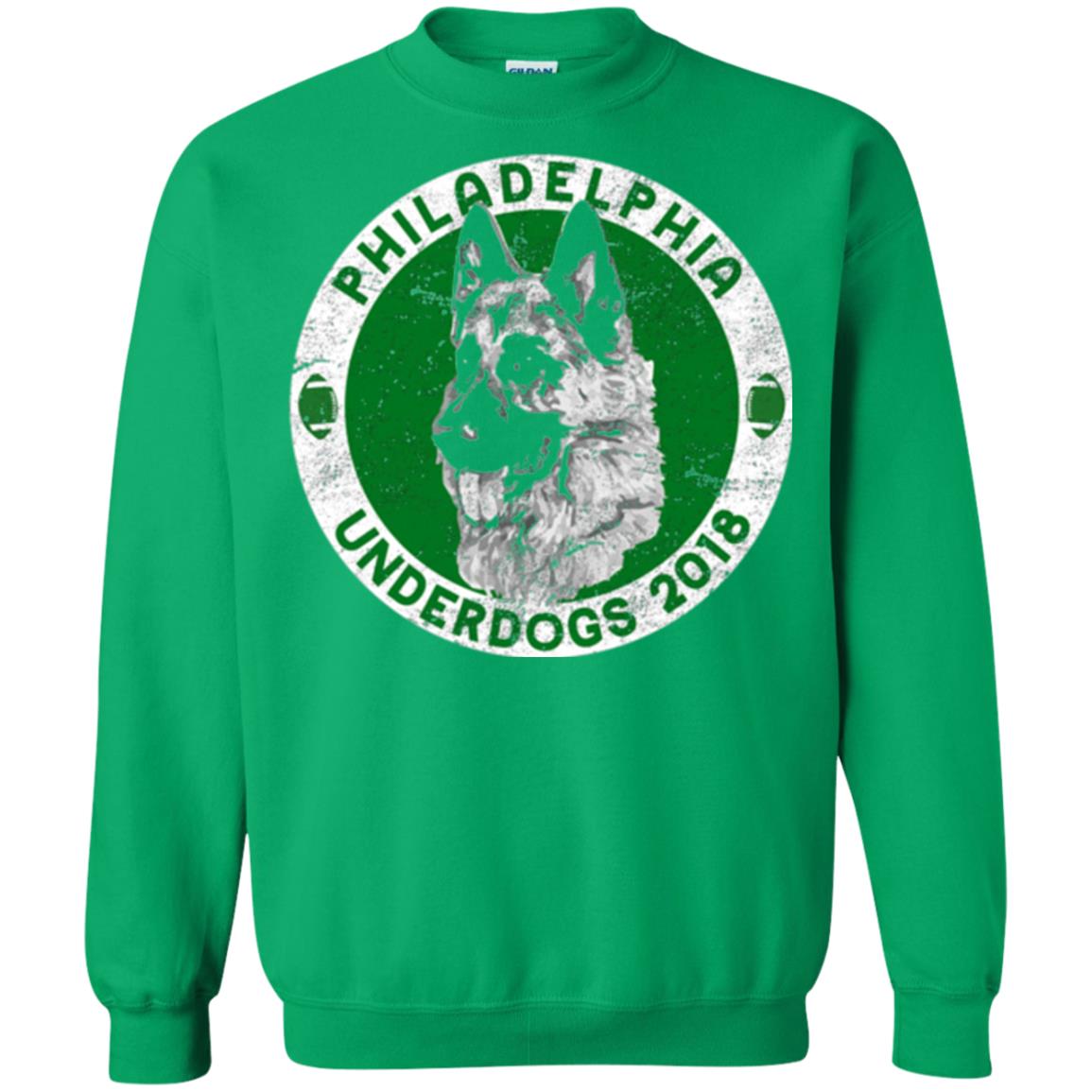 Dog Lover T-shirt Philadelphia Underdogs 2018 Distressed Irish Green