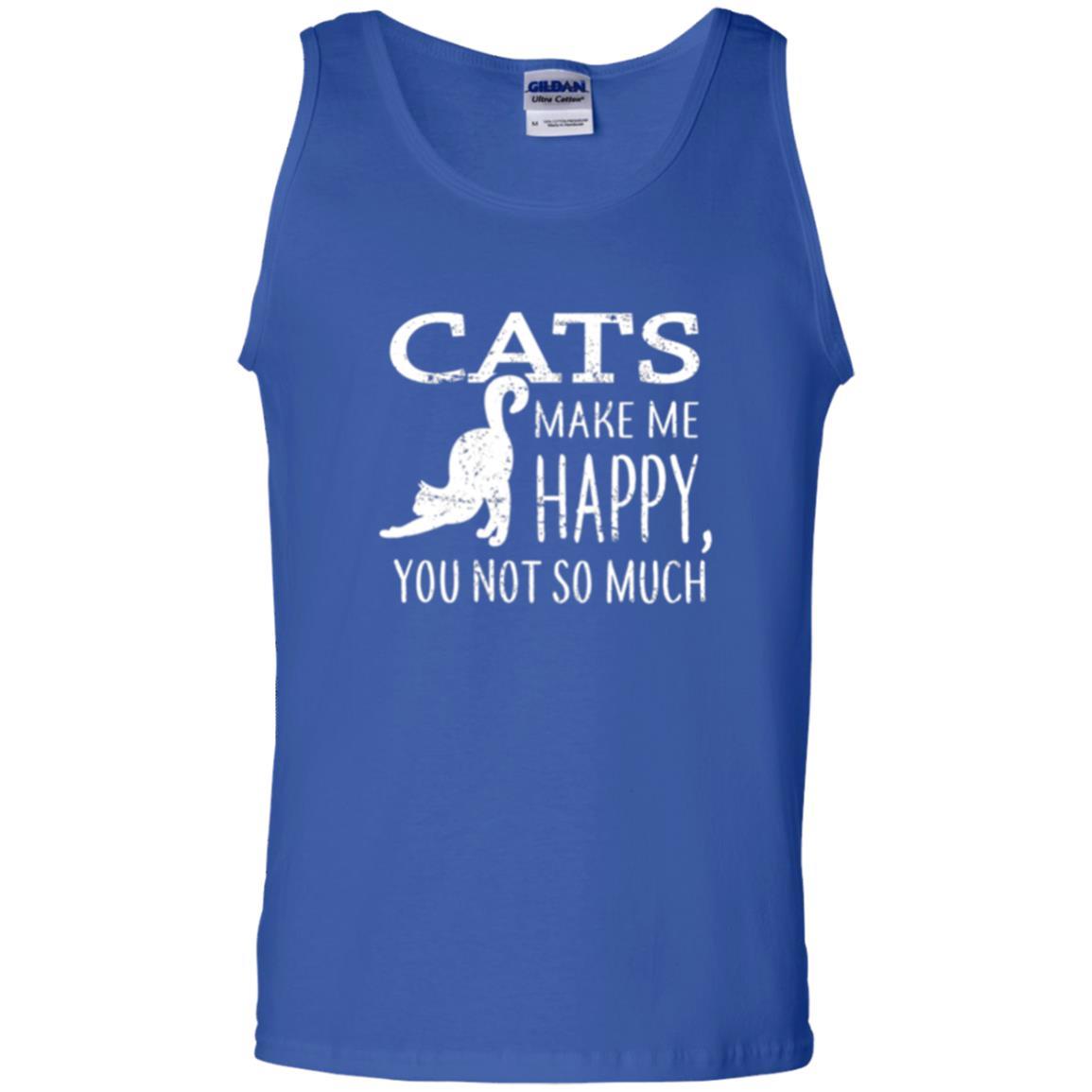 Cat Lover T-shirt Cats Make Me Happy You Not So Much Royal