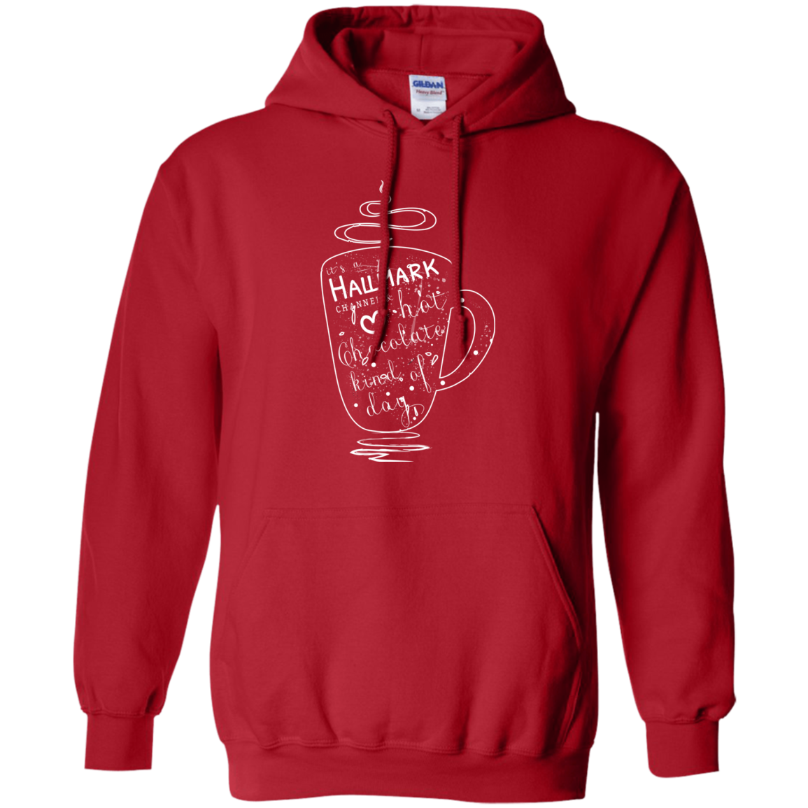 Christmas T-shirt It's A Hallmark Hot Chocolate Kind Of Day Red