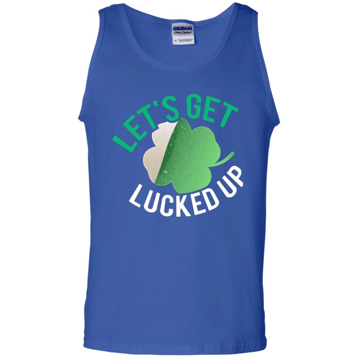 Let's Get Lucked Up Shamrocks Saint Patrick's Day T-shirt Royal