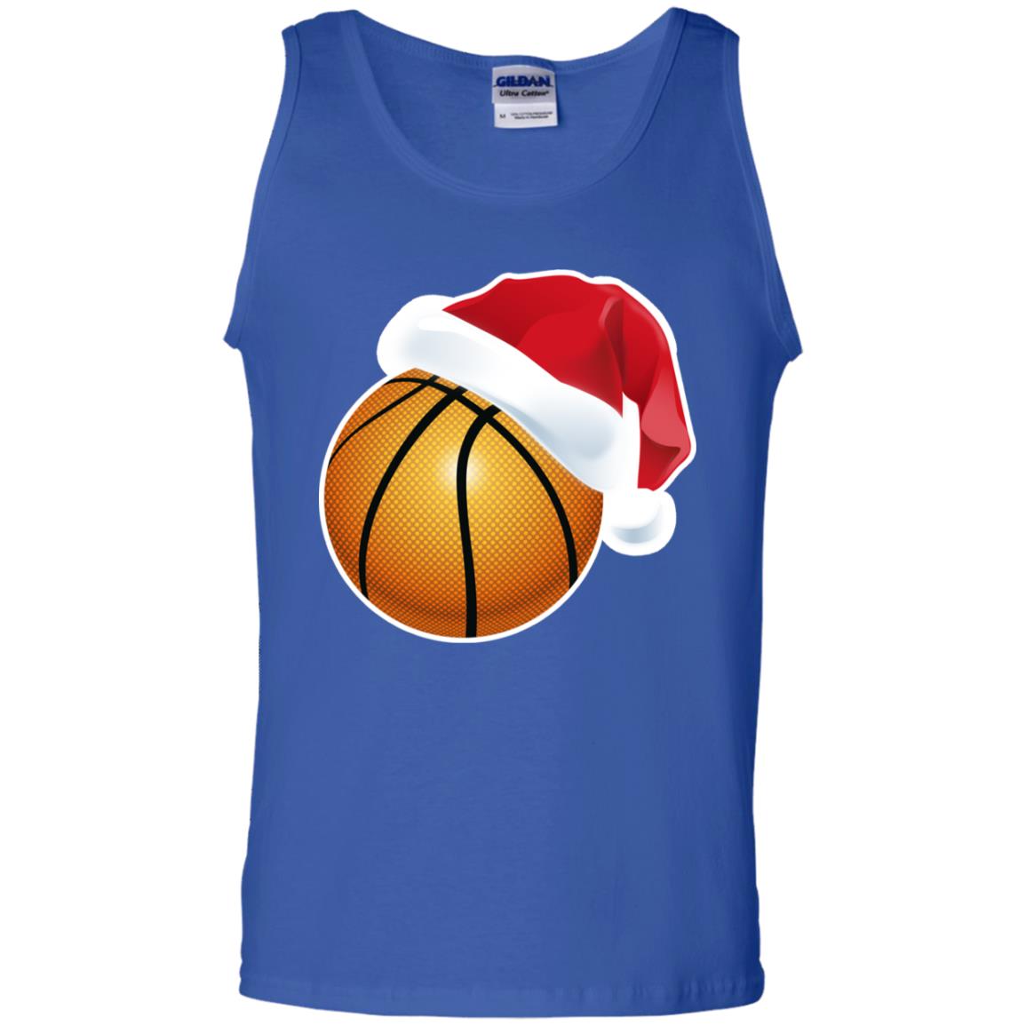 Basketball With Santa Claus Hat X-mas Shirt For Basketball Lovers Royal