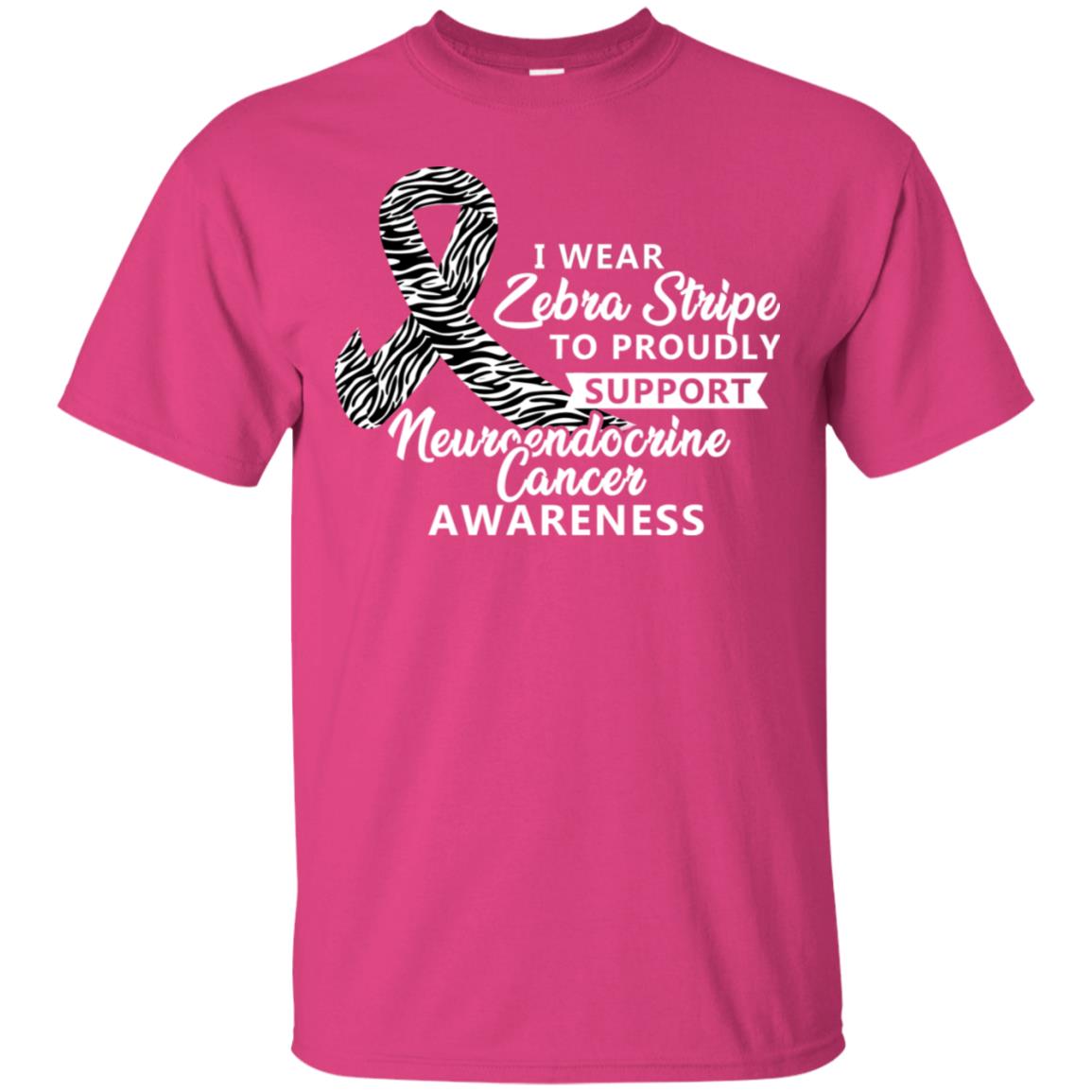 I Wear Zebra Stripe To Proudly Support Neuroendocrine Cancer Awareness Shirt Heliconia