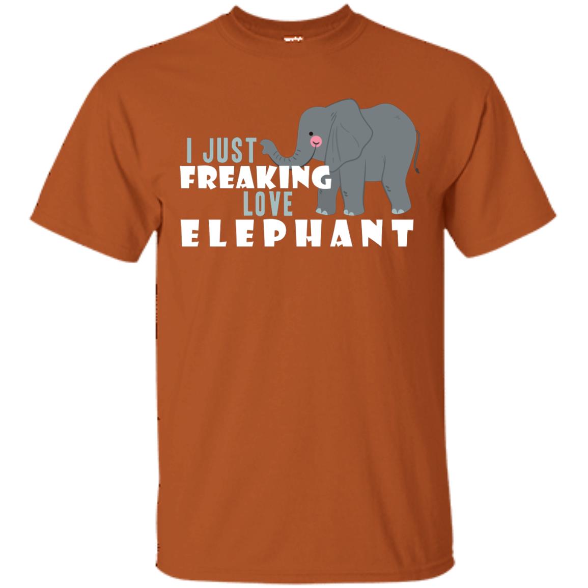 I Just Freaking Love Elephant Shirt Texas Orange