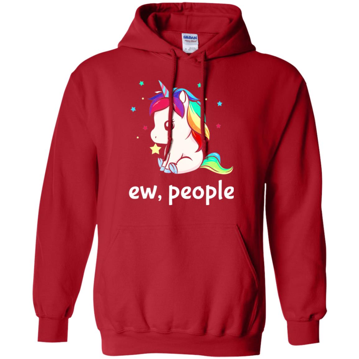 Unicorn Lover T-shirt Ew People T-shirt Red