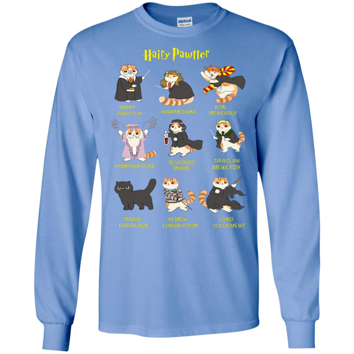 Hairy Pawtter Harry Potter Fan T-shirt Carolina Blue