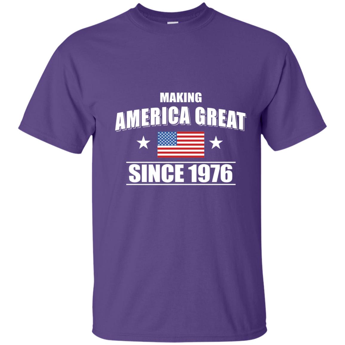 42th Birthday Shirt Making America Great Since 1976 Purple