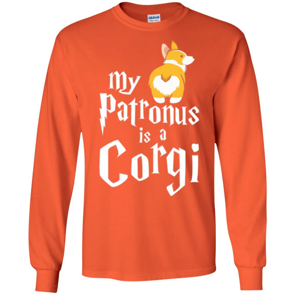 Dog T-shirt My Patronus Is A Corgi T-shirt Orange