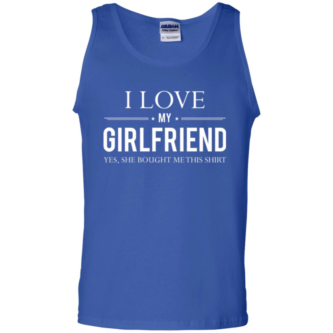Boyfriend T-shirt I Love My Girlfriend She Bought Me This Shirt Royal