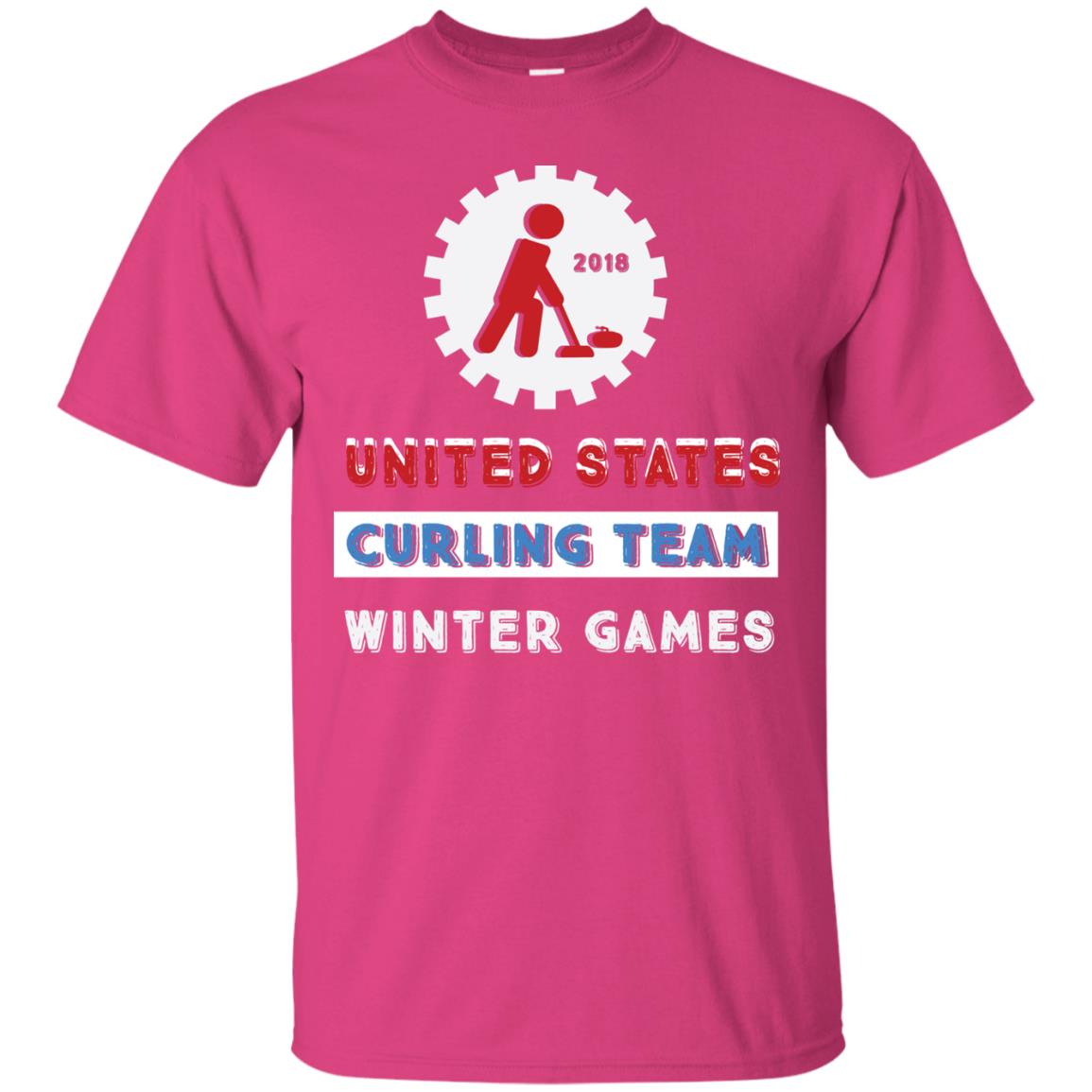 United States Curling Team Winter Games Curling Lover T-shirt Heliconia