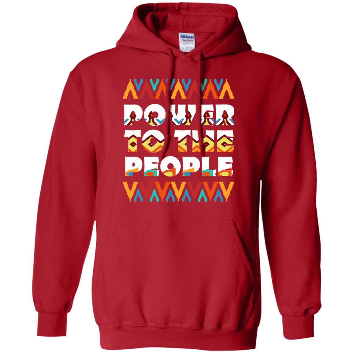 African American T-shirt Power To The People Red