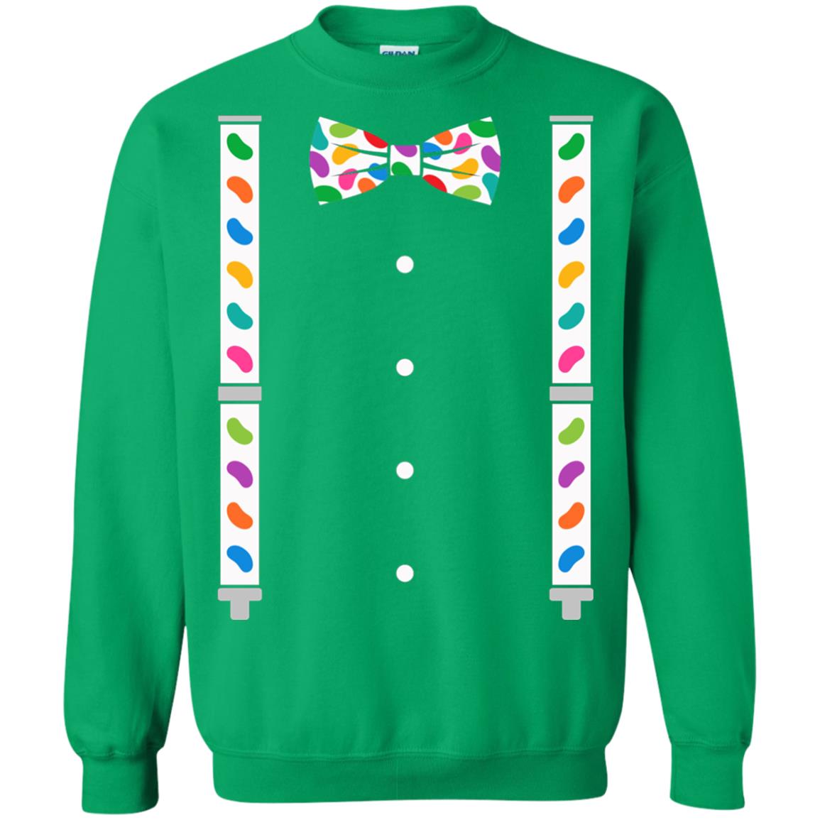 Easter Jelly Beans Bow Tie Suspenders T-shirt Irish Green