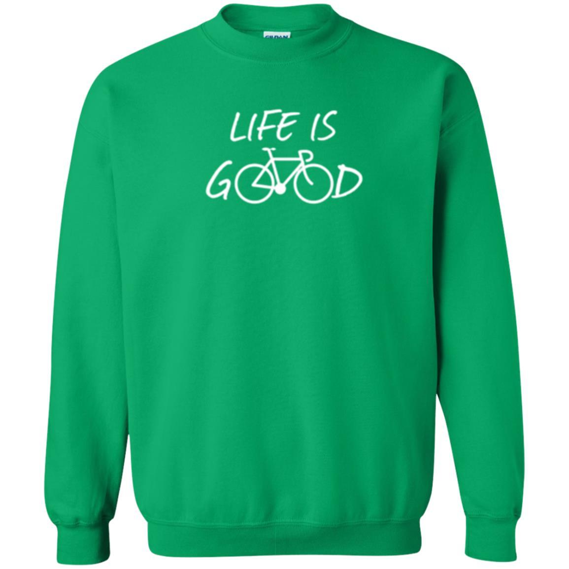 Bicycle T-shirt Life Is Good T-shirt Irish Green