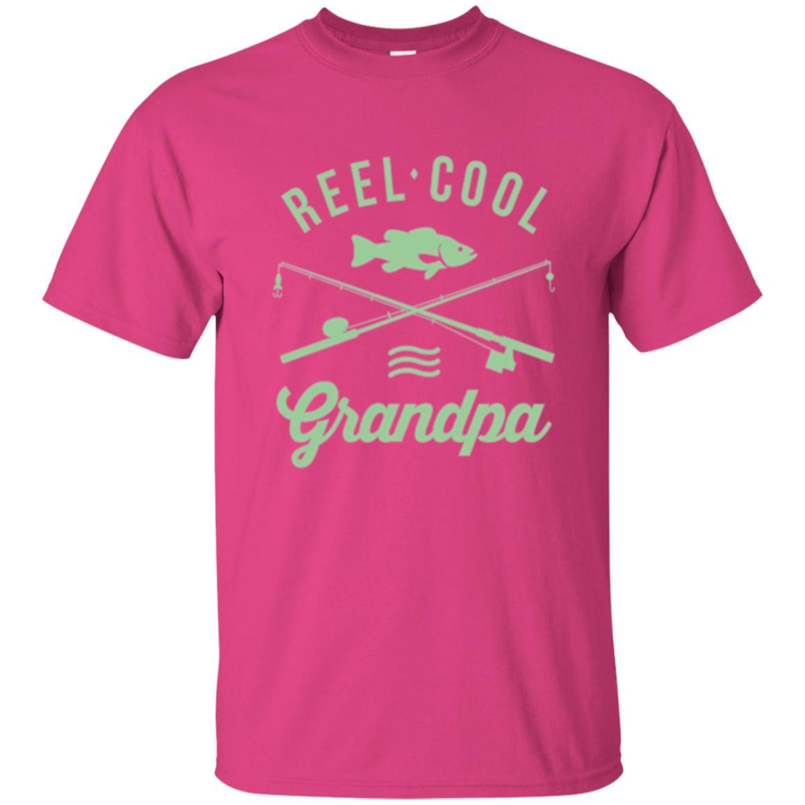 Fisherman T-shirt Retired Grandpa Reel Cool Heliconia
