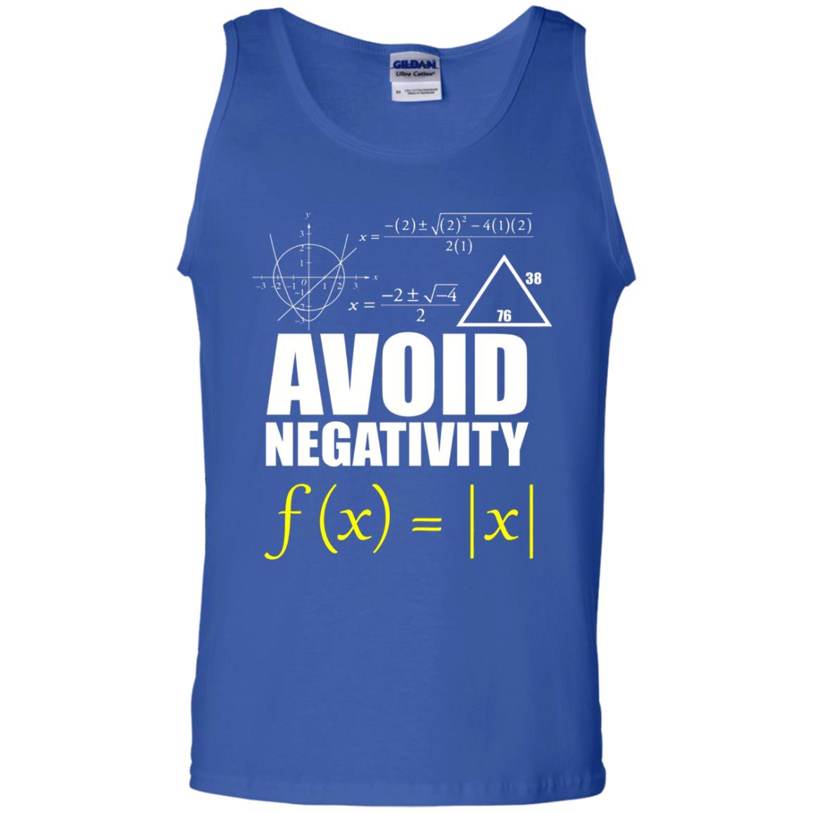 Avoid Negativity Math Teacher T-shirt Royal
