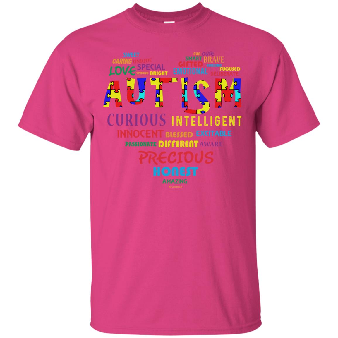 Sweet Caring Unique Love Special Autism Awareness T-shirt Heliconia