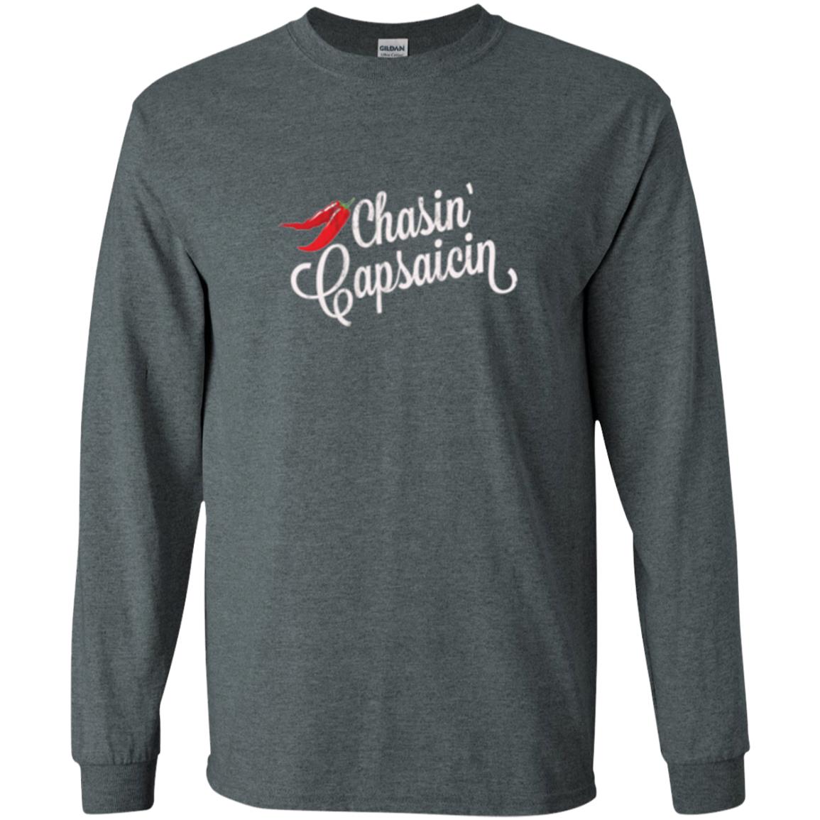 Hot Pepper Lover T-shirt Chasin Capsaicin Spicy Food Dark Heather