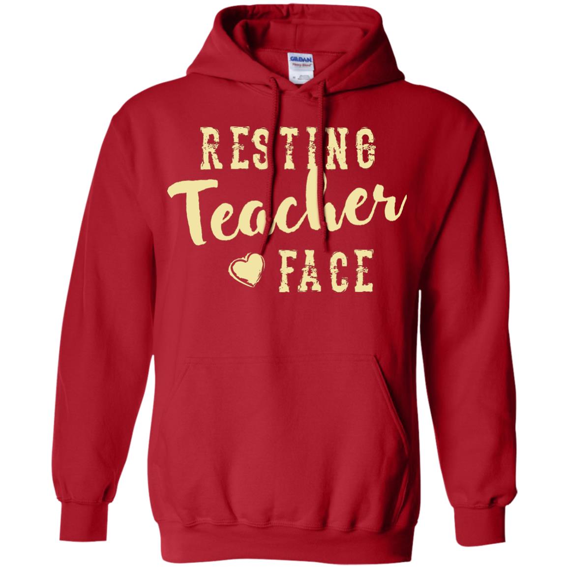 Resting Teacher Face T-shirt Red