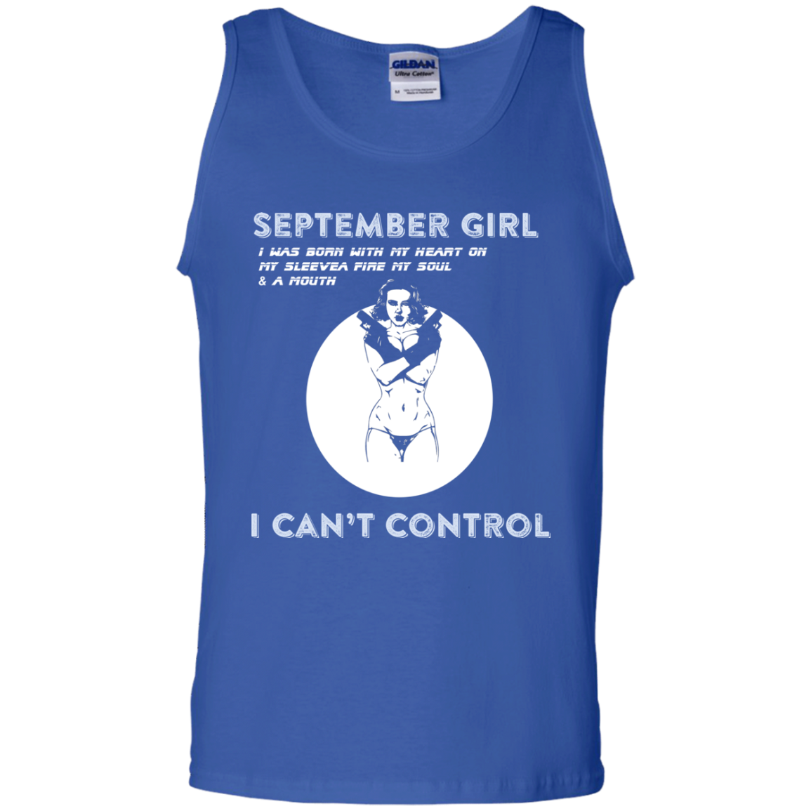 September Girl I Was Born With My Heart T-shirt Royal