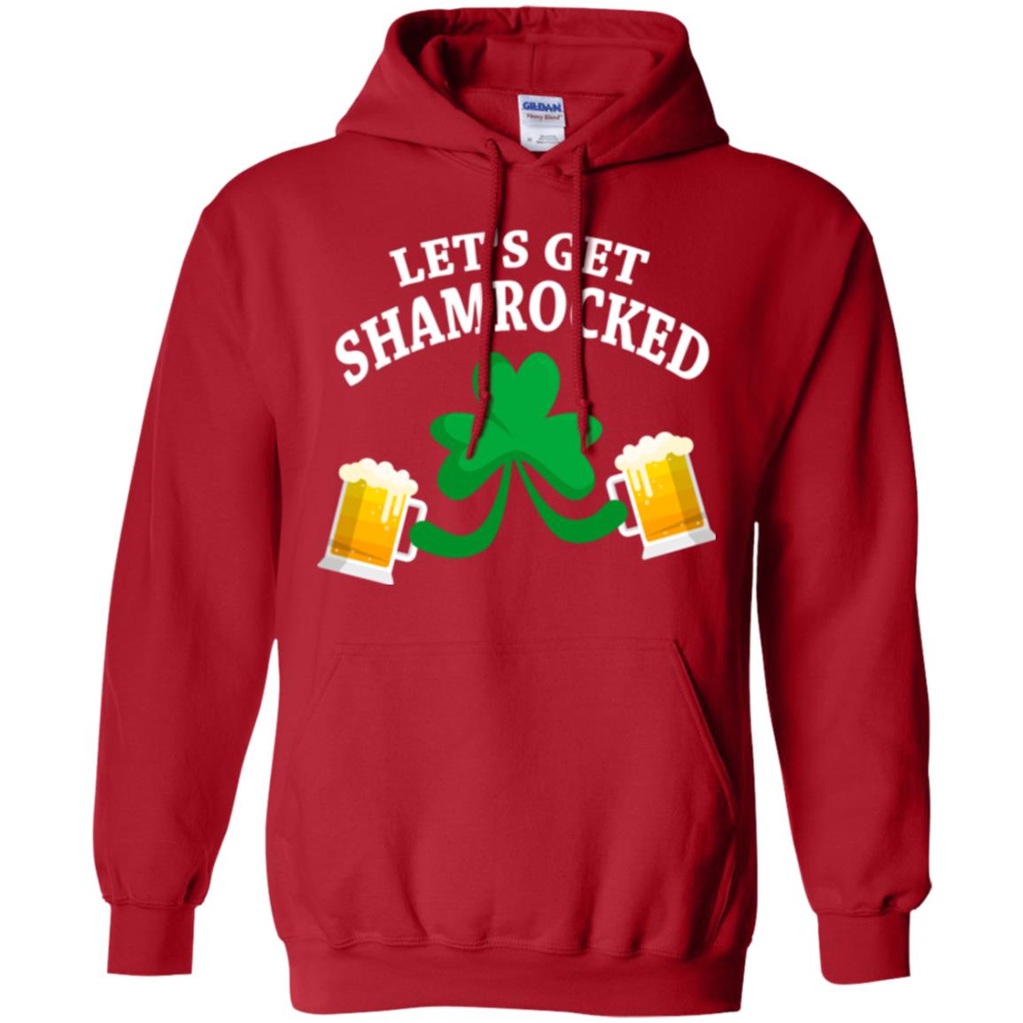 Patrick_s Day T-shirt Let_s Get Shamrocked Red