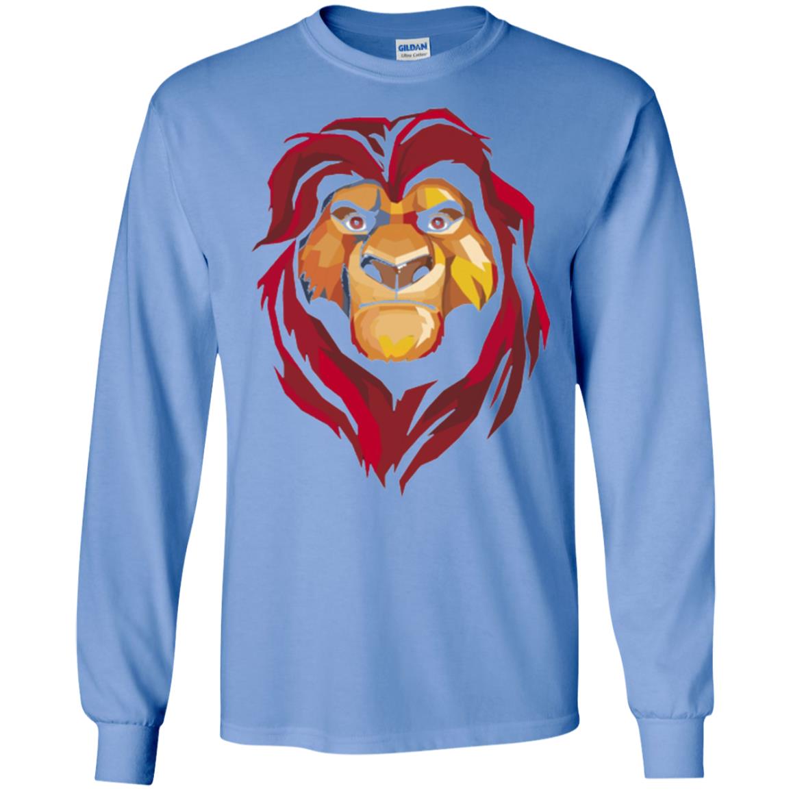 Cartoon Lover T-shirt Lion King Mufasa Geometrics Graphic Carolina Blue