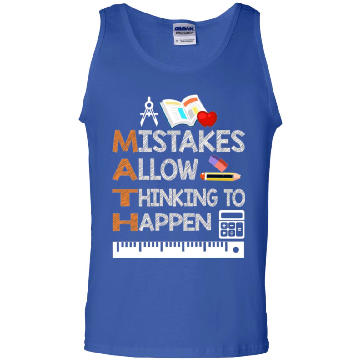 Math Lover T-shirt Mistakes Allow Thinking To Happen Royal