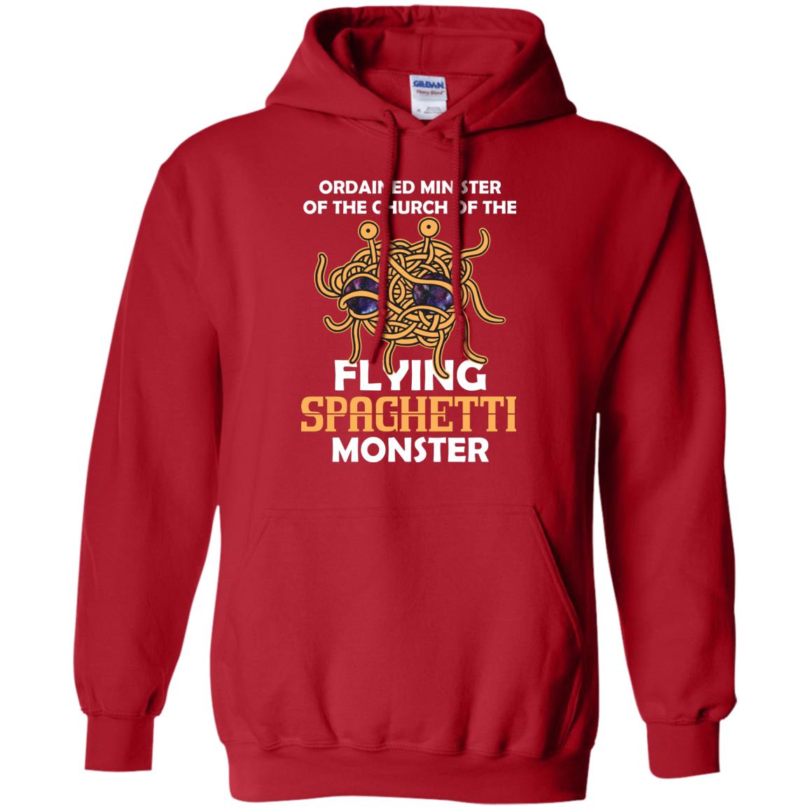 Ordained Minister Of The Church Of The Flying Spaghetti Monster Pastafarian T-shirt Red