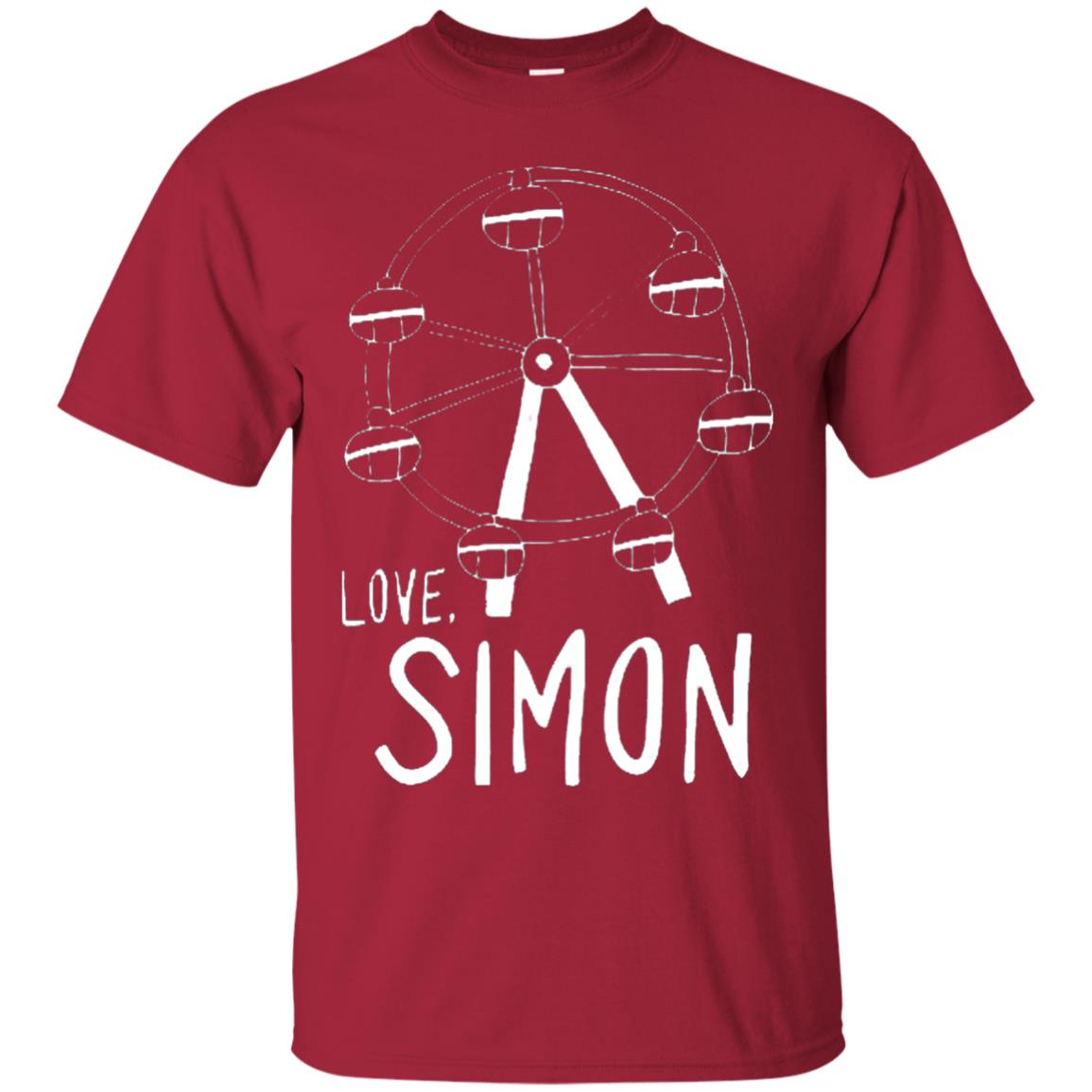 Love Simon Ferris Wheel Doodle T-shirt Cardinal