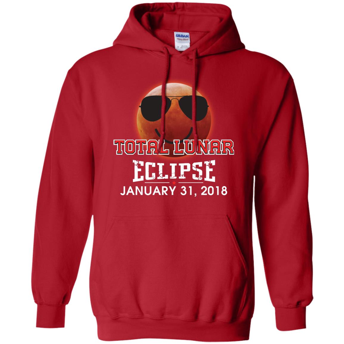 Blood Moon T-shirt Total Lunar Eclipse January 31. 2018 Red
