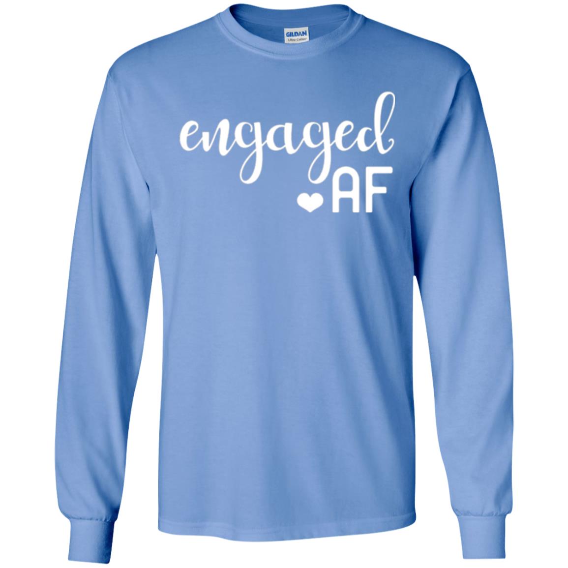 Fiance Engagement Party Womens Engaged Af T-shirt Carolina Blue