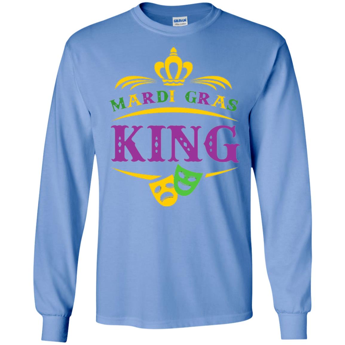 Mardi Gras King Gift T-shirt Carolina Blue