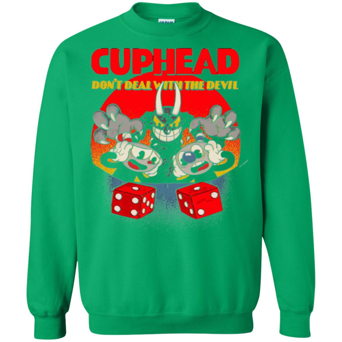 Video Game T-shirt Cuphead And Mugman Devil_s Dice Irish Green