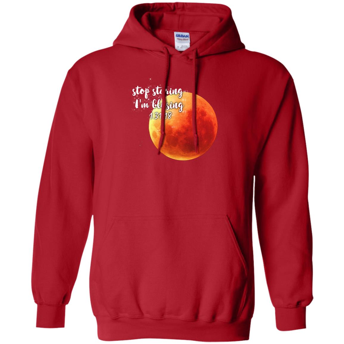 Blood Moon T-shirt Stop Staring I_m Blusing 1.31.18 Red