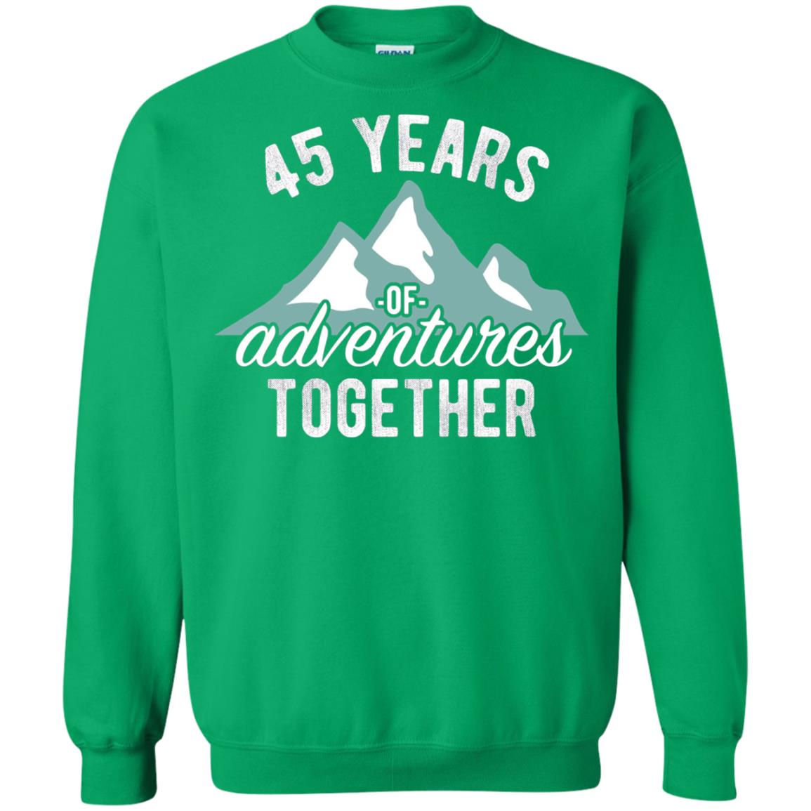 45th Anniversary T-shirt 45 Years Of Adventures Together Irish Green