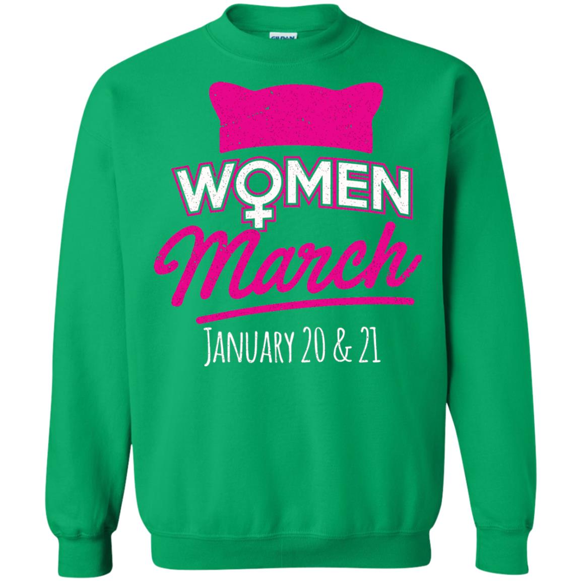 Women's Right T-shirt Women March January 2018 Pussycat Ears Hat Irish Green