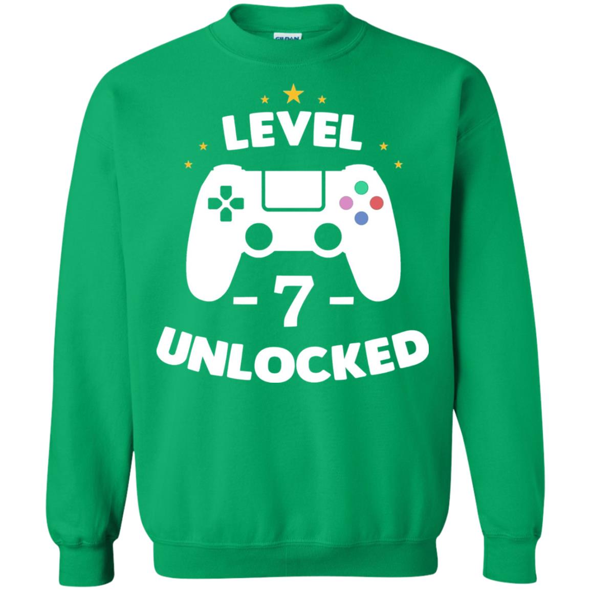 Level 7 Unlocked Gamer T-shirt Irish Green