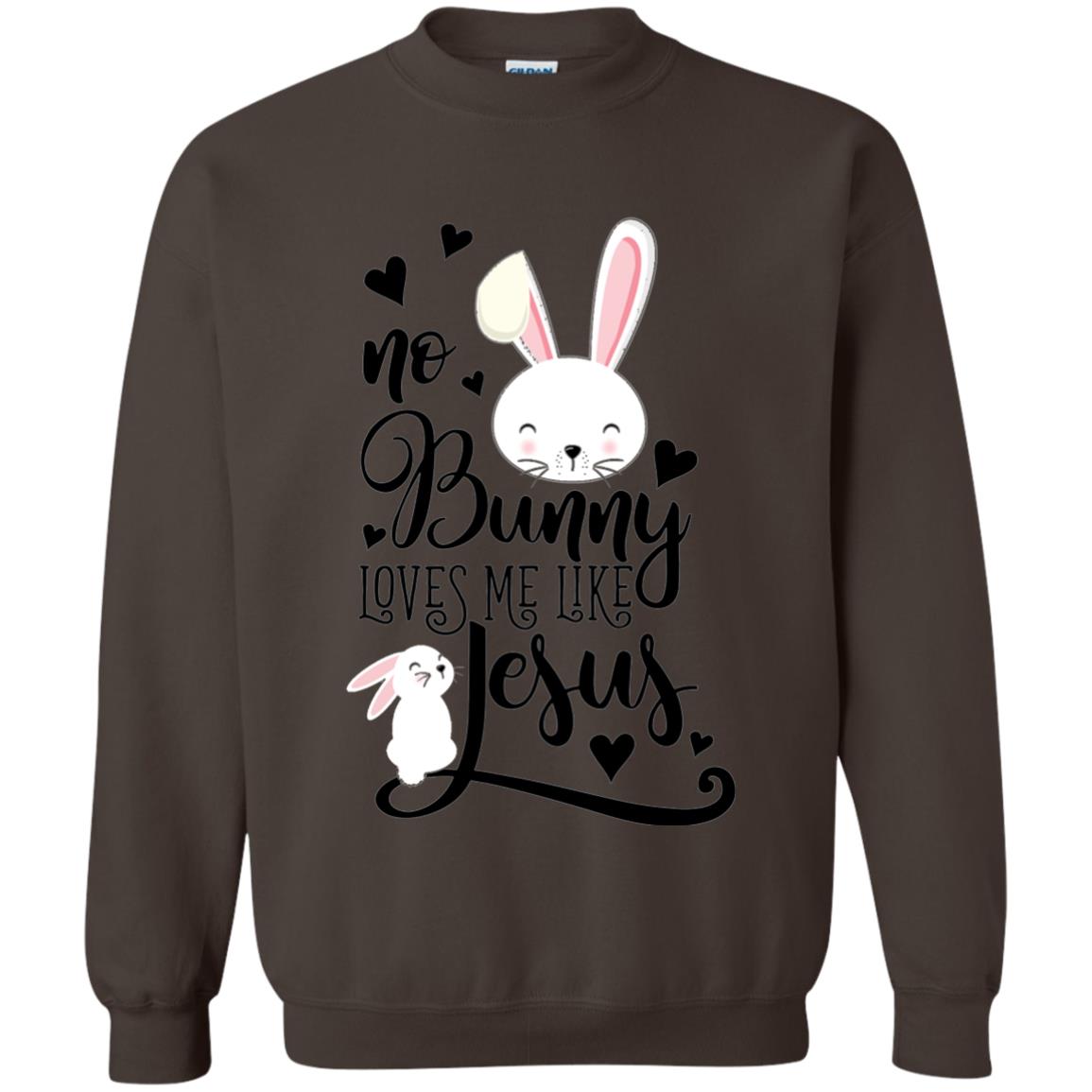 No Bunny Loves Me Like Jesus Christian Easter Day Shirt Dark Chocolate