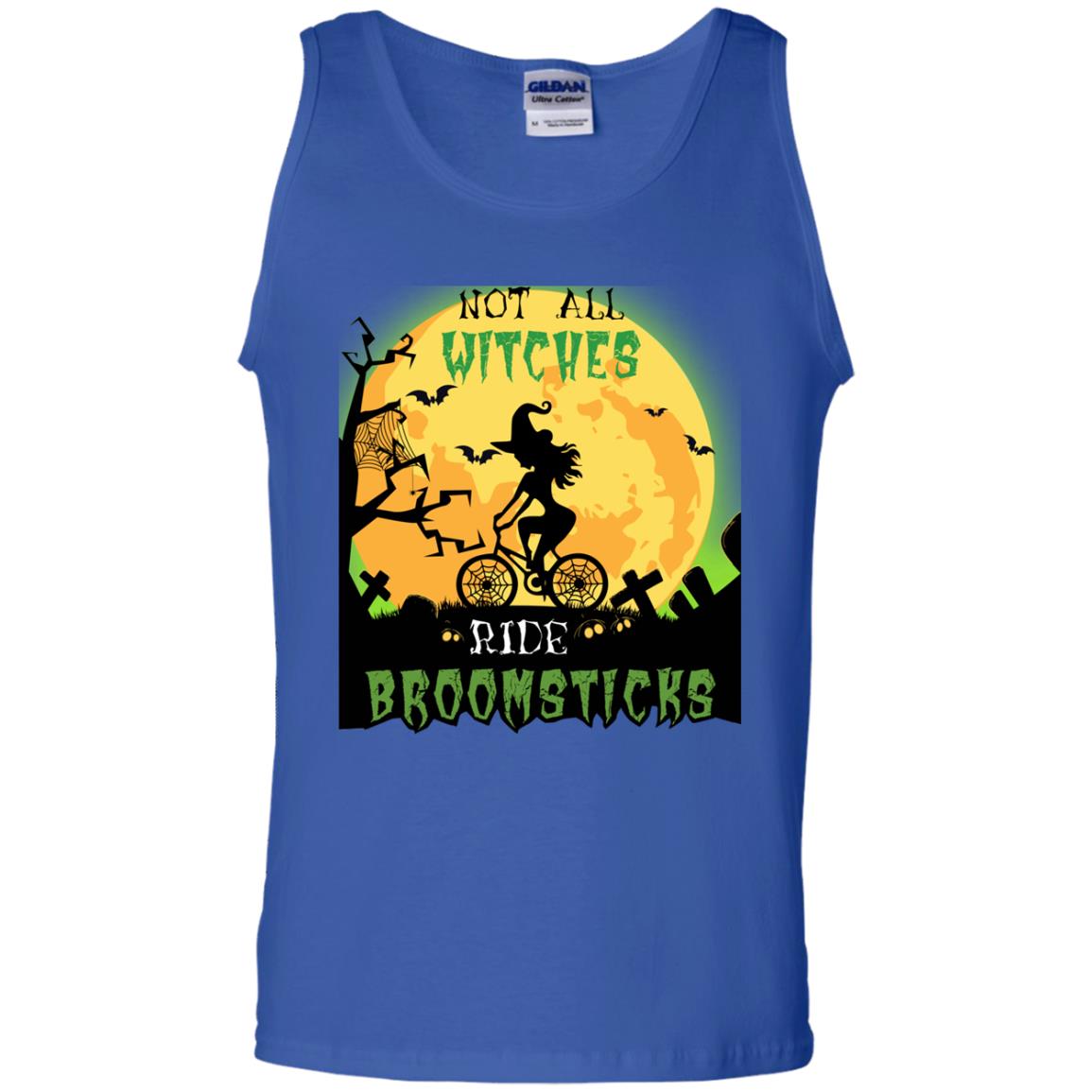 Not All Witches Ride Broomsticks Witches Ride A Bicycle Funny Halloween Shirt Royal