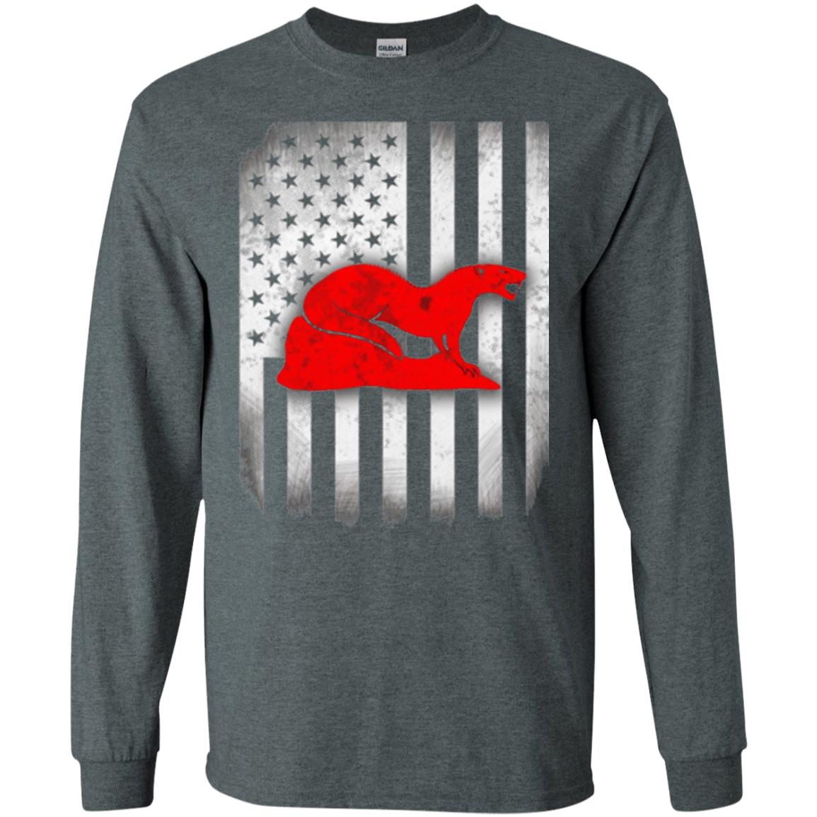 Mongoose Flag Of United States T-shirt Dark Heather