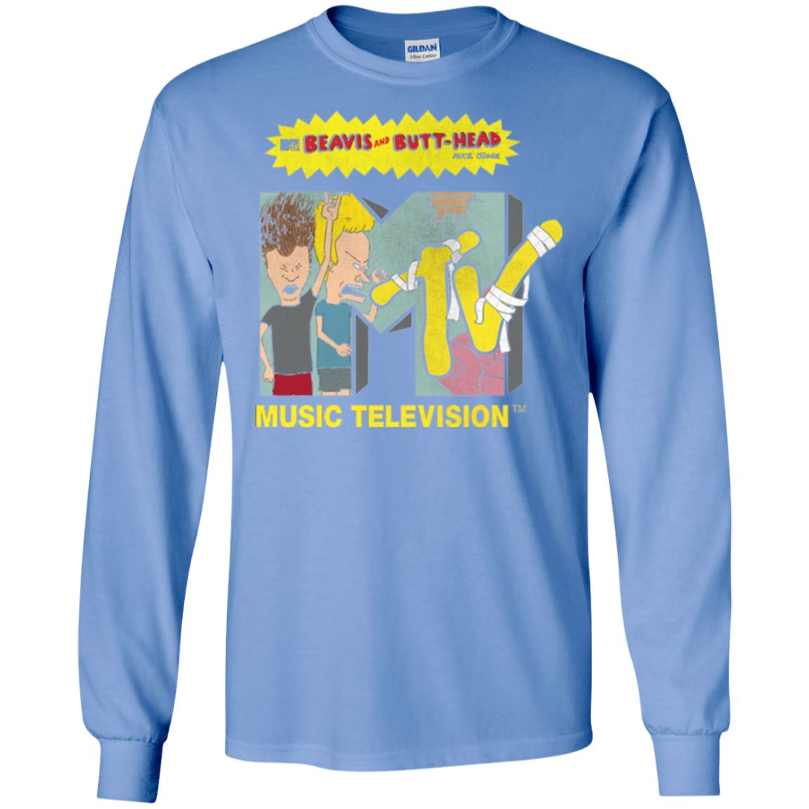 Mtv Logo T-shirt Beavis And Butt Head Carolina Blue