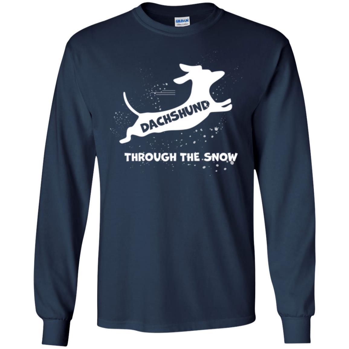 Dachshund Through The Snow T-shirt Navy