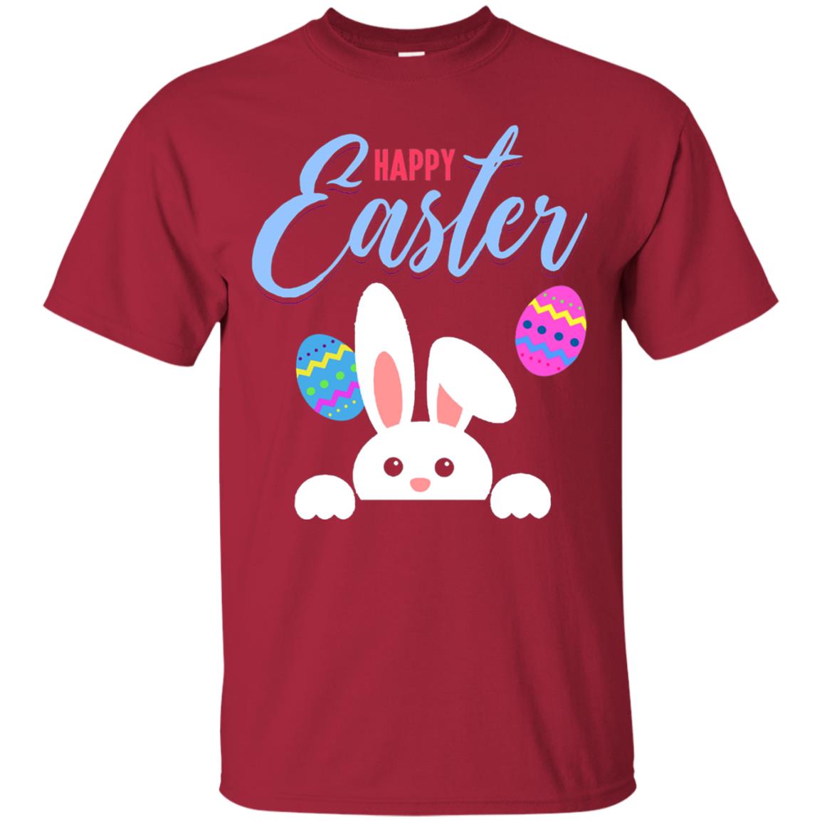 Emoji Bunny Egg Happy Easter Shirt Cardinal