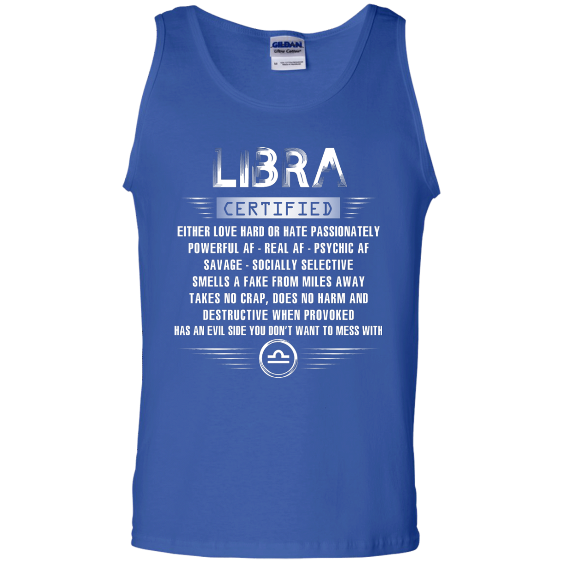 Libra Certified Either Love Hard Or Hate Passionately Powerful Af T-shirt Royal