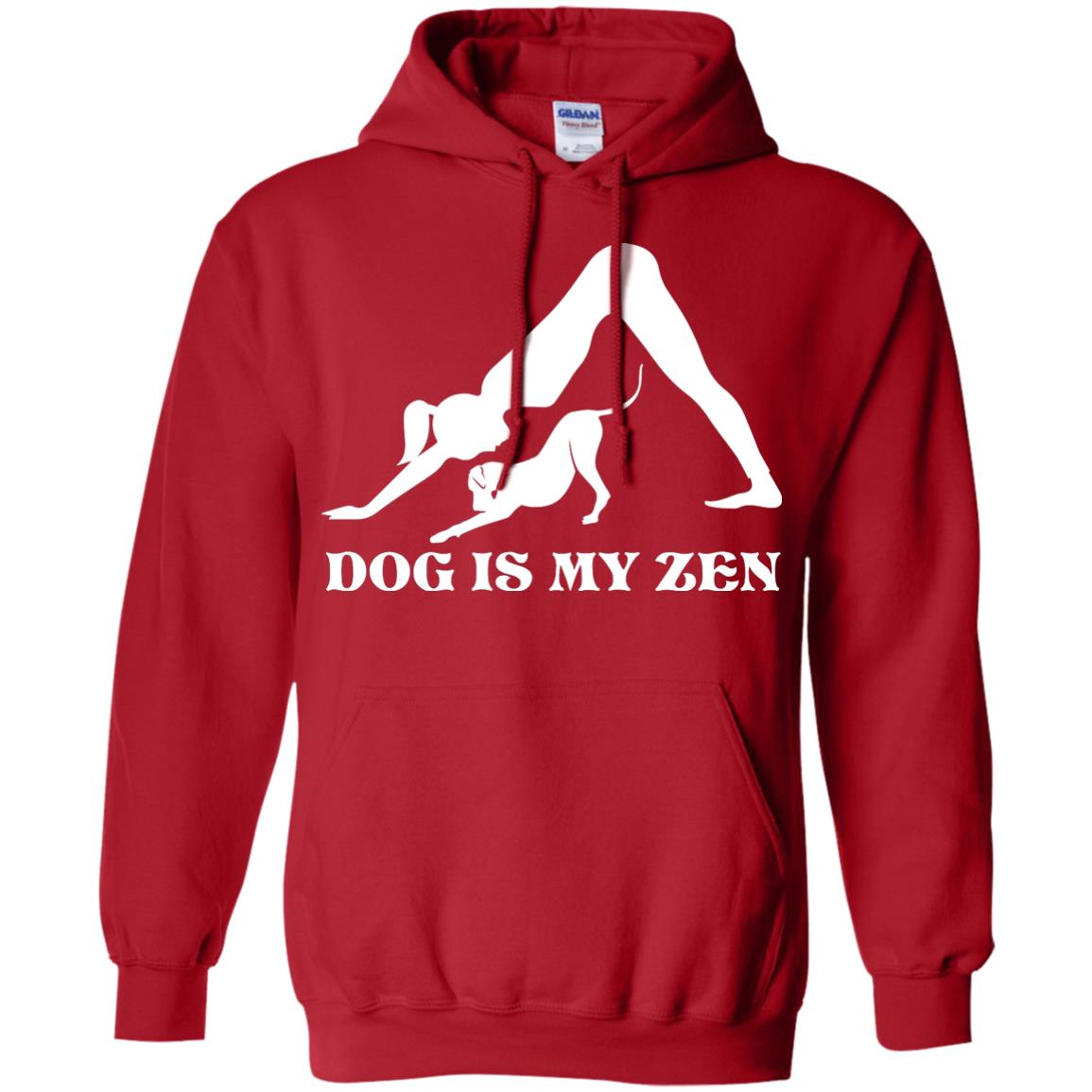 Yoga Dog T-shirt Dog Is My Zen Red