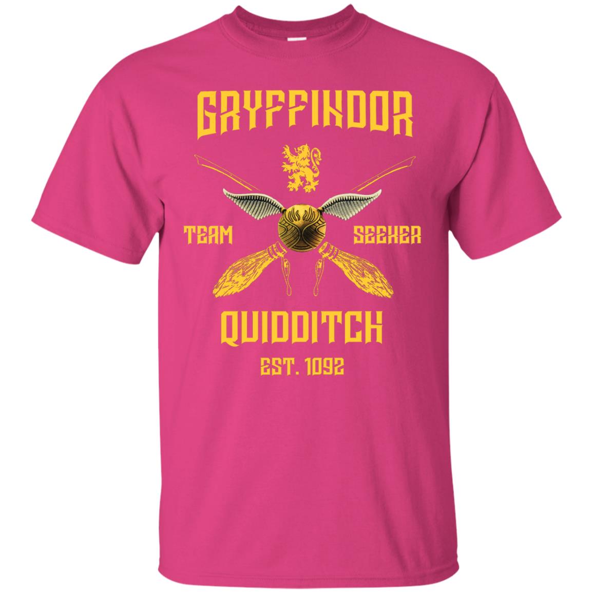 Gryffindor Quiddith Team Seeker Est 1092 Harry Potter Shirt Heliconia
