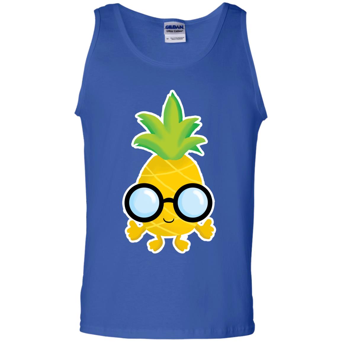 Funny Pineapple With Glasses For Boys Mens Shirt Royal