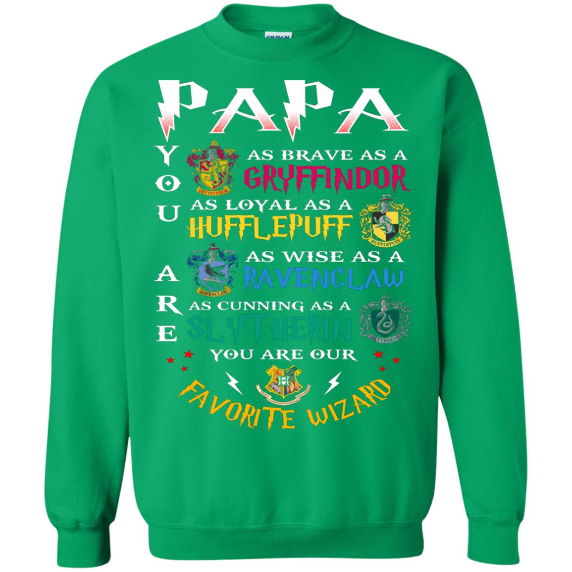 Papa Our Favorite Wizard Harry Potter Fan T-shirt Irish Green